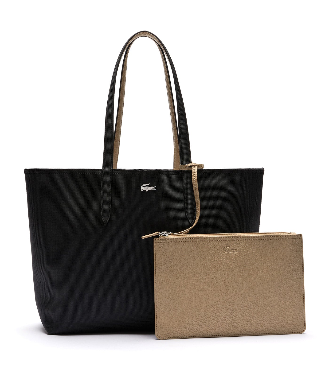 Women's Anna Reversible Bicolor Tote Bag Black Warm Sand