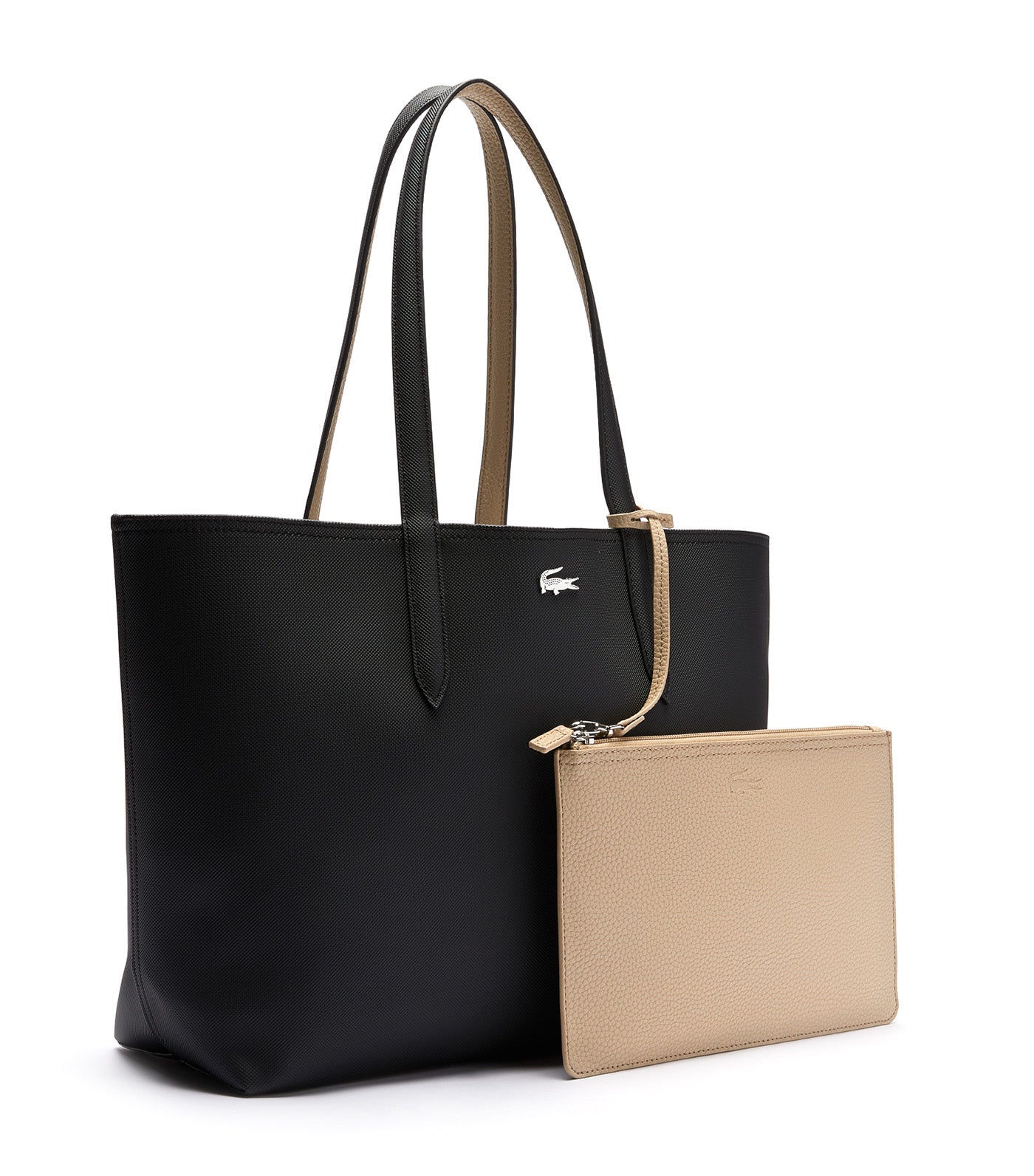 Women's Anna Reversible Bicolor Tote Bag Black Warm Sand
