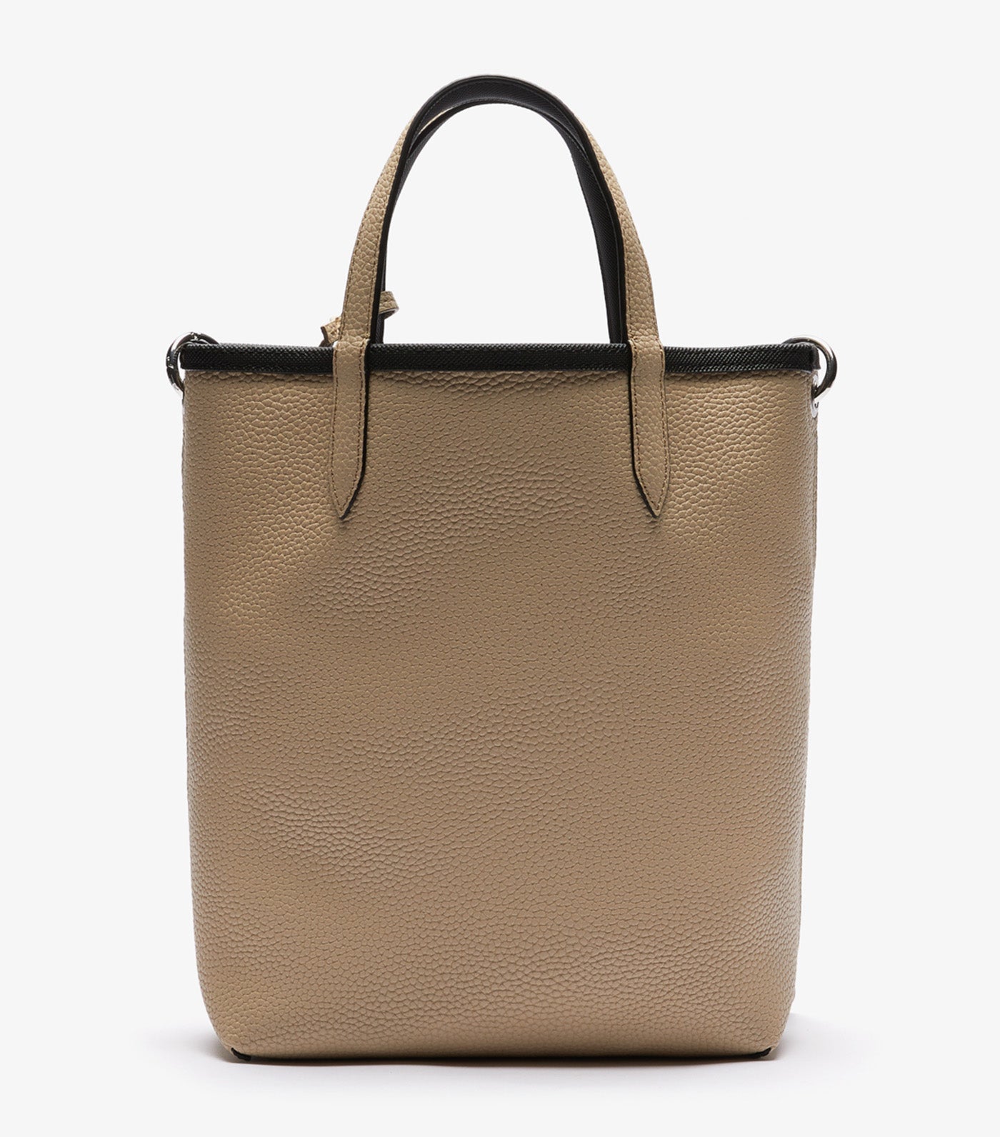 Women's Anna Reversible Coated Canvas Vertical Shopping Bag Black Warm Sand