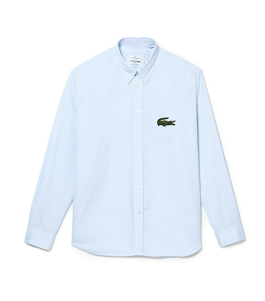 Unisex Striped Crocodile Embroidery Shirt Overview/Overview