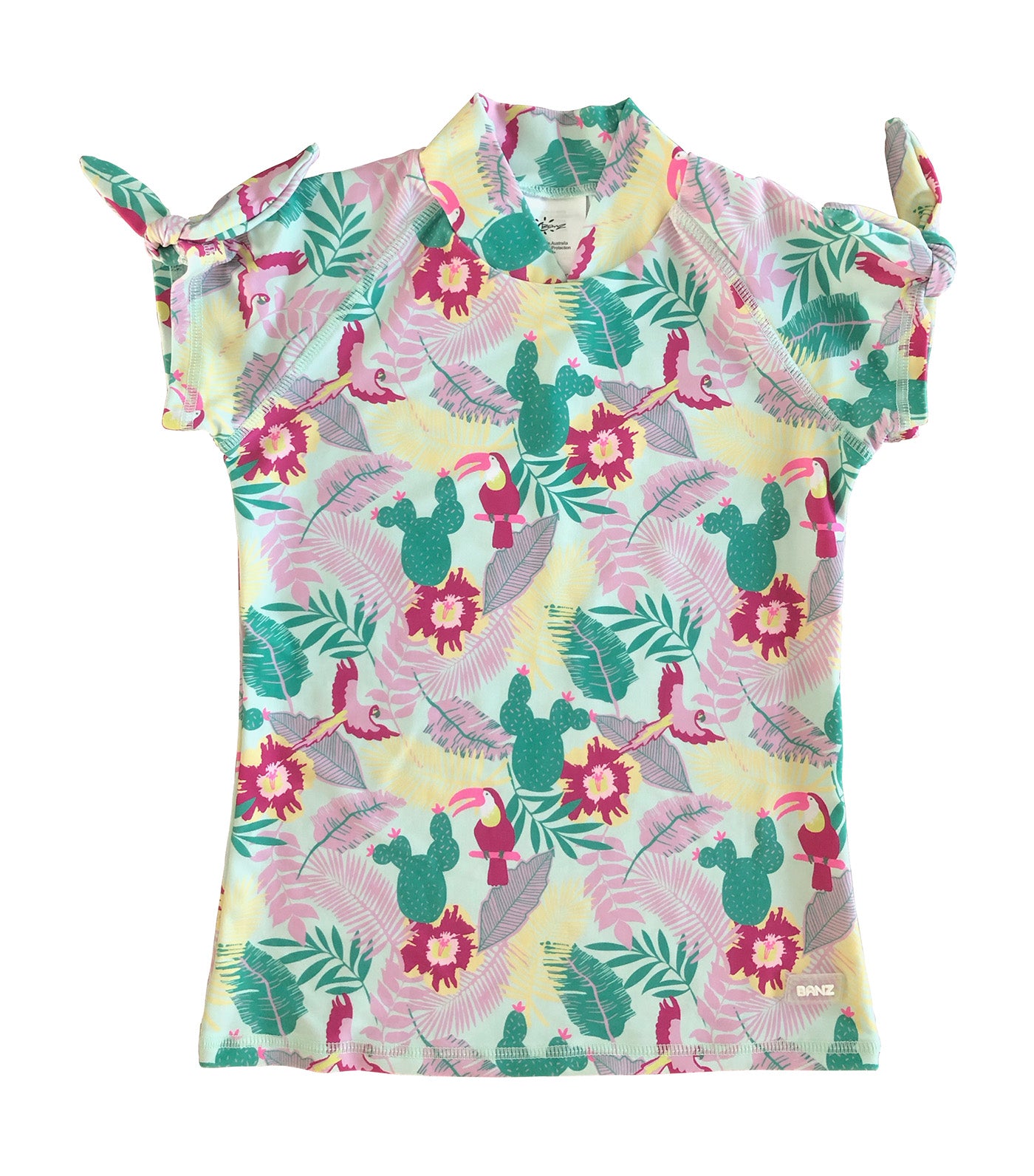 Girls Short Sleeve Rash Top - Tropicana