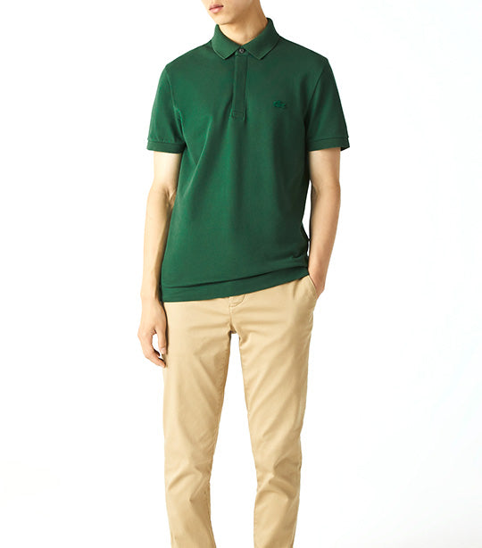 Men's Paris Polo Shirt Regular Fit Stretch Cotton Piqué Green