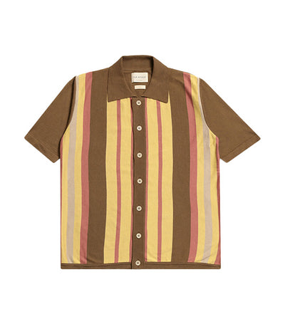 Velzy S/S Cardigan Picchi Stripe Desert Brown/Multi