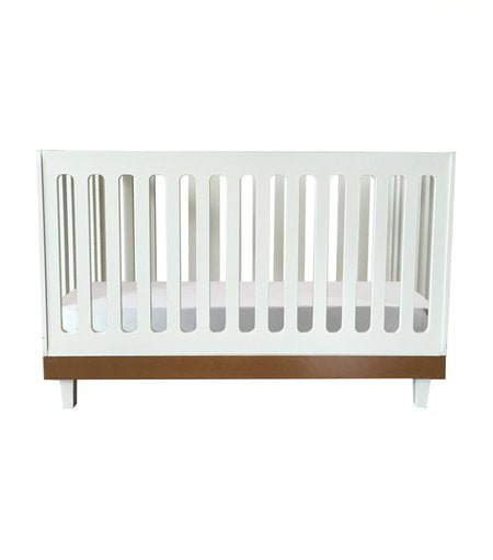 cuddlebug madison 3-in-1 convertible crib white/coffee