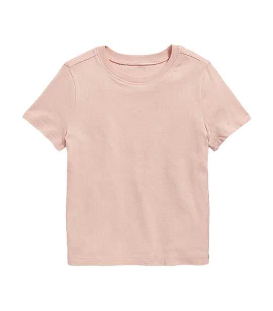 Unisex Crew-Neck T-Shirt for Toddler - Pink Bamboo