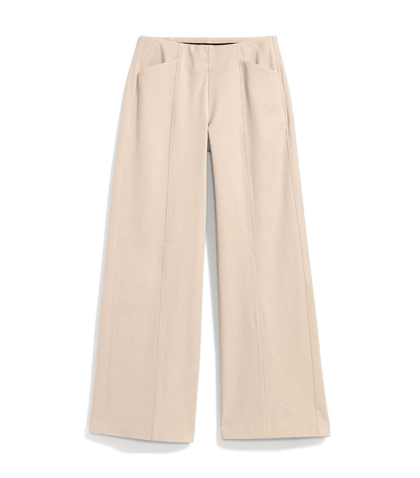 High-Waisted Pull-On Pixie Wide-Leg Pants for Women Mocha Taffy