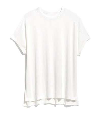 UltraLite Oversized Rib-Paneled Tunic T-Shirt for Women Calla Lily 451