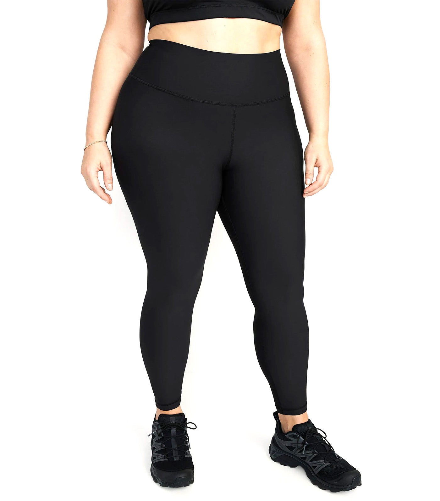 High-Waisted PowerSoft 7/8-Length Leggings for Women Black Jack