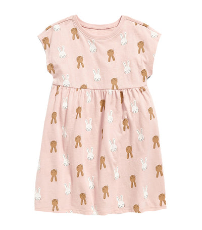 Old Navy Kids Dolman-Sleeve Fit & Flare Dress for Toddler Girls - Bunnies