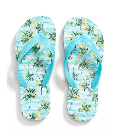Printed Flip-Flop Sandals for Boys (Partially Plant-Based) - Blue Science