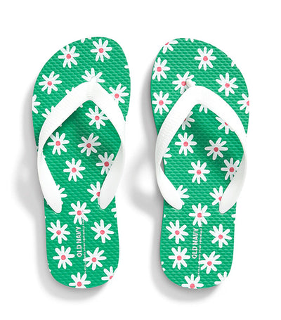 Printed Flip-Flop Sandals for Girls (Partially Plant-Based) - Daisy
