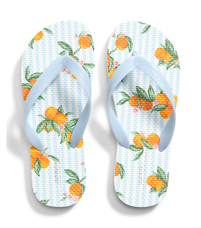 Printed Flip-Flop Sandals for Girls (Partially Plant-Based) - Peaches