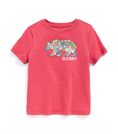 Old Navy Kids Unisex Logo-Graphic T-Shirt for Toddler - Begonia Rose