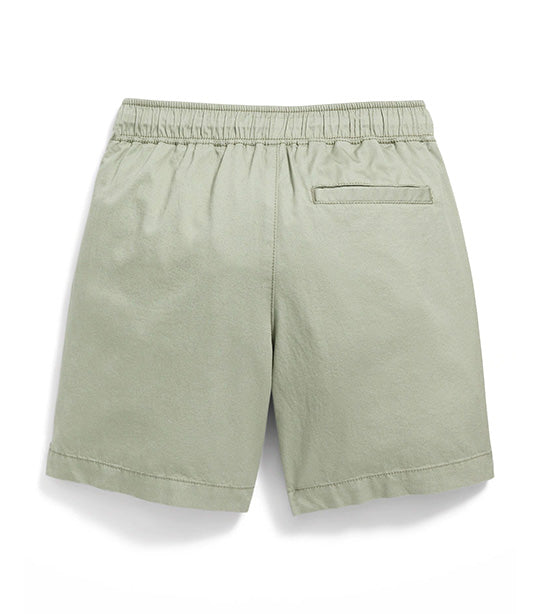 Twill Non-Stretch Jogger Shorts for Boys (Above Knee) - Simply Sage