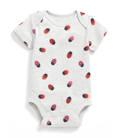 Old Navy Kids Unisex Short-Sleeve Printed Bodysuit for Baby - Ladybug