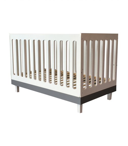 cuddlebug madison 3-in-1 convertible crib white/gray