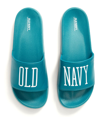 Logo-Graphic Plant-Based Slide Sandals for Men In The Navy