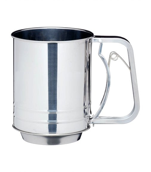 kitchencraft stainless steel trigger action flour sifter