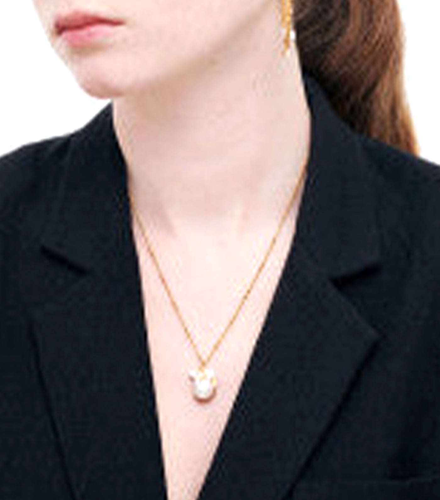 Kitty Pearl Pendant Necklace White