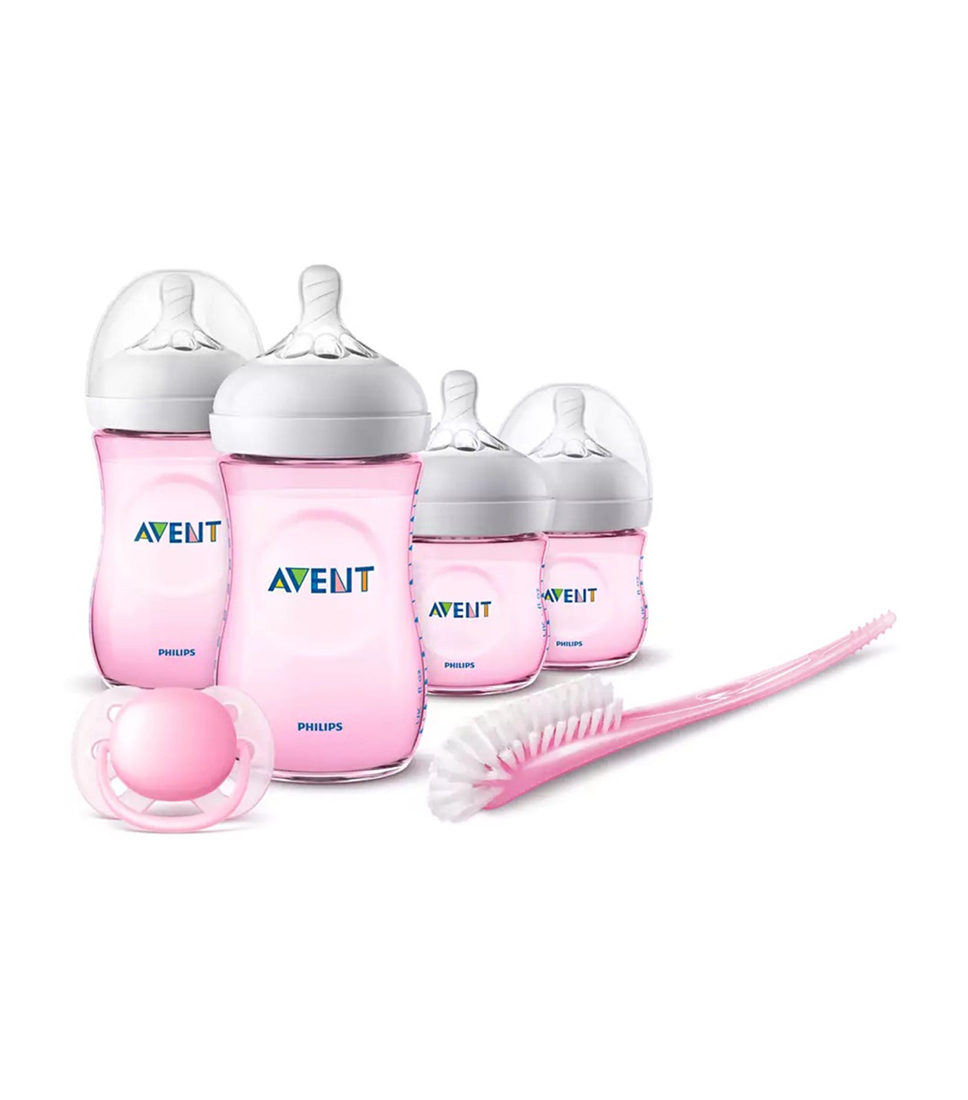 philips avent natural newborn starter set pink