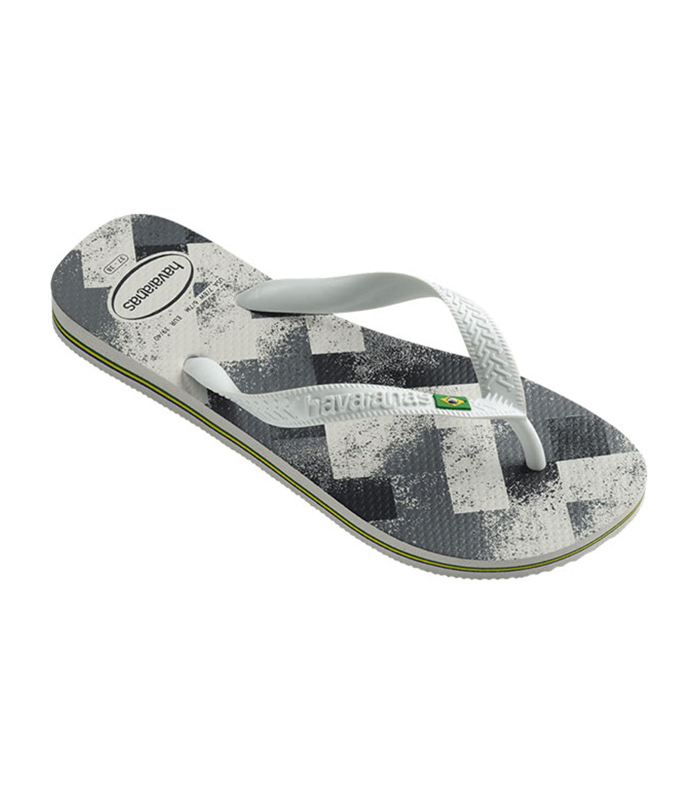 Brazil Fresh Flip Flops in White/White/Gray