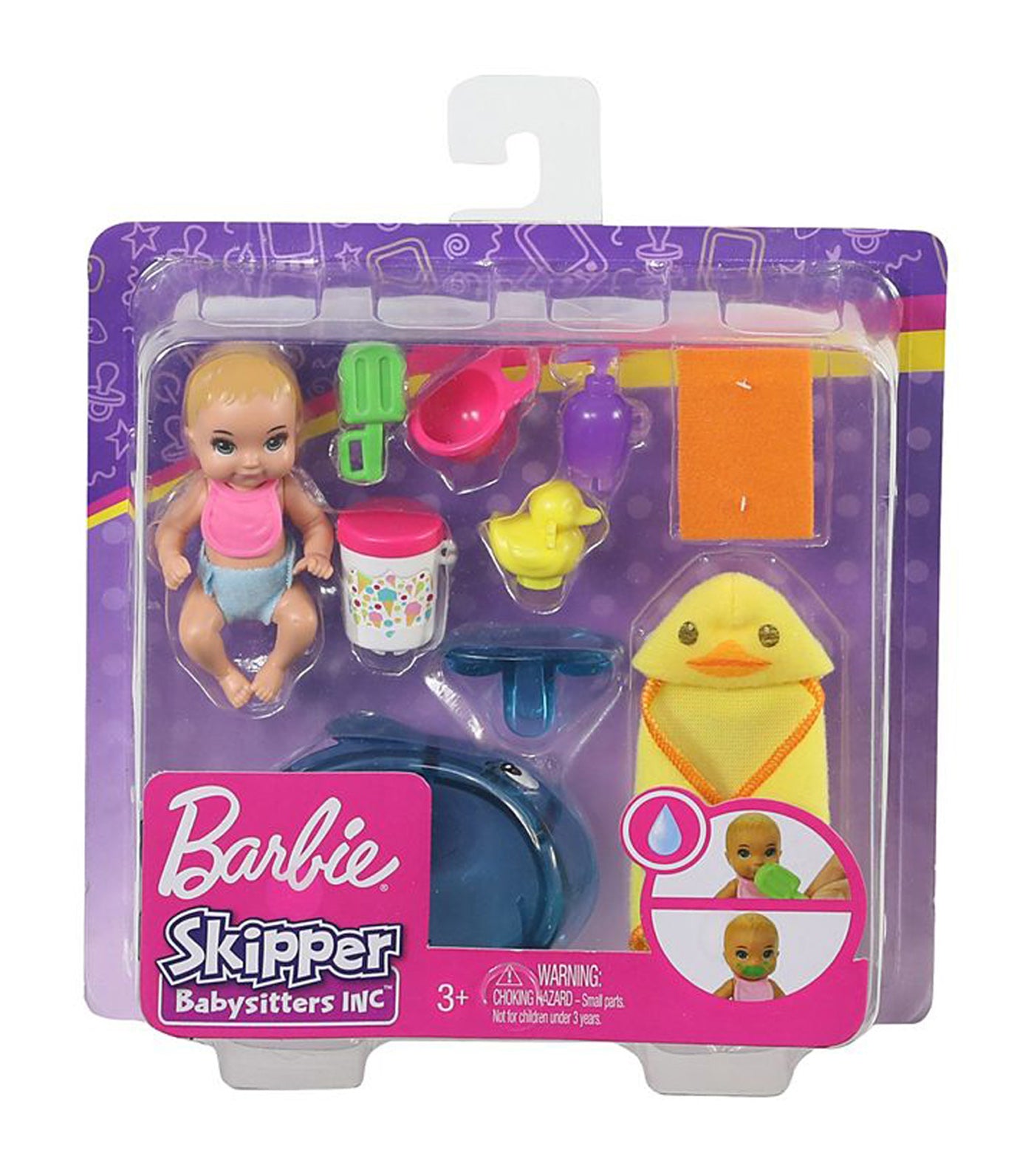 barbie® skipper™ babysitters inc. feeding and bath-time playset