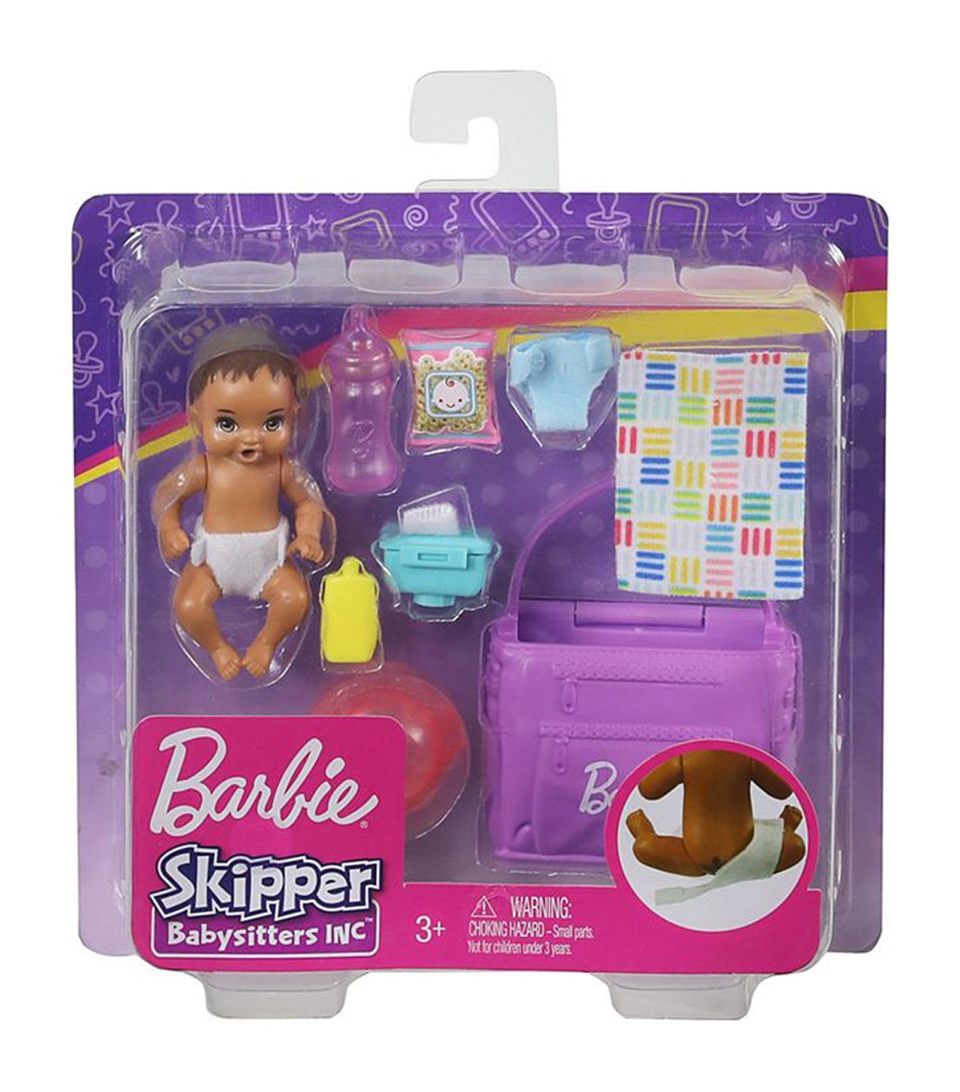 barbie® skipper™ babysitters inc. feeding and changing playset