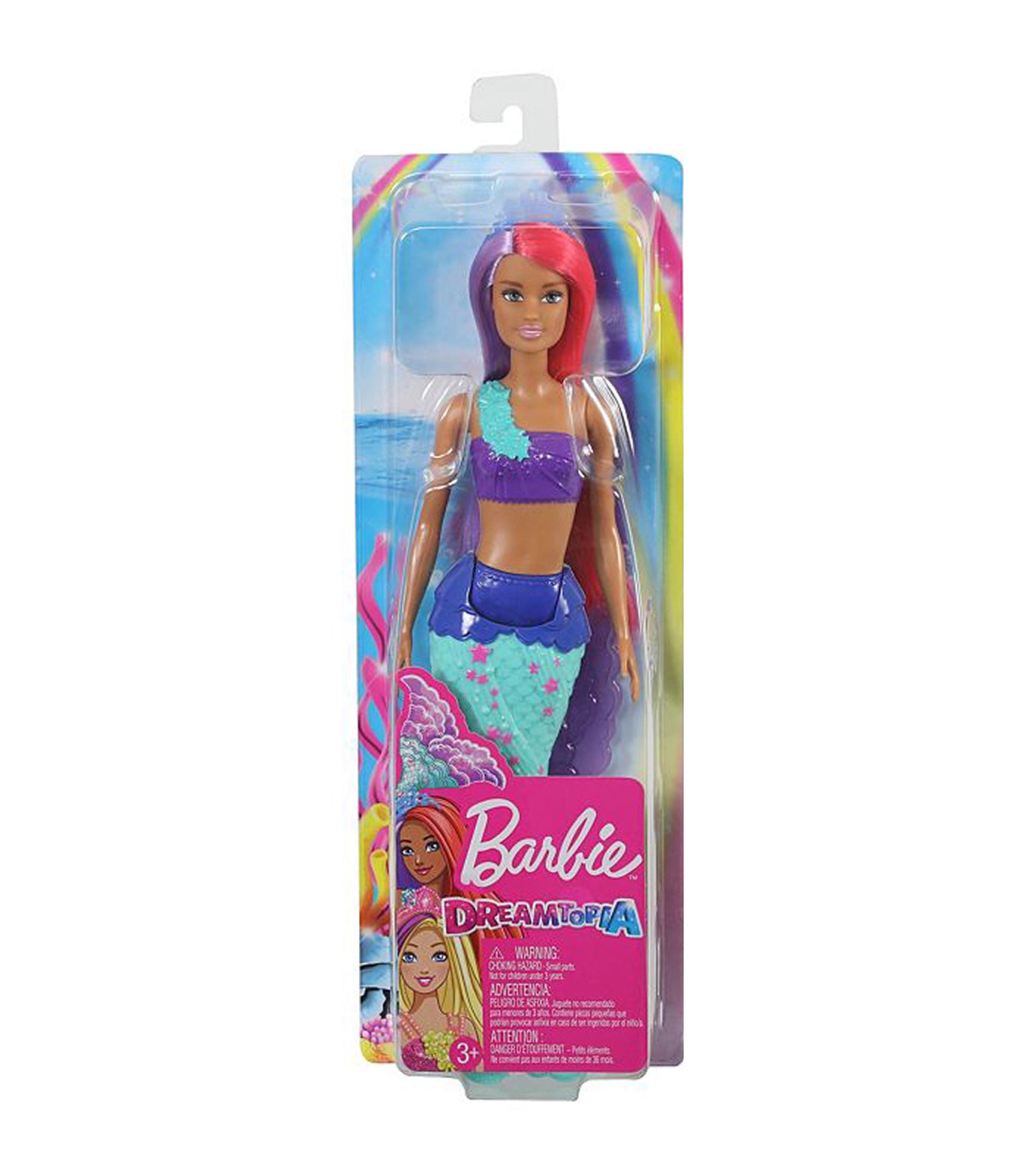 barbie® dreamtopia mermaid doll pink and purple hair