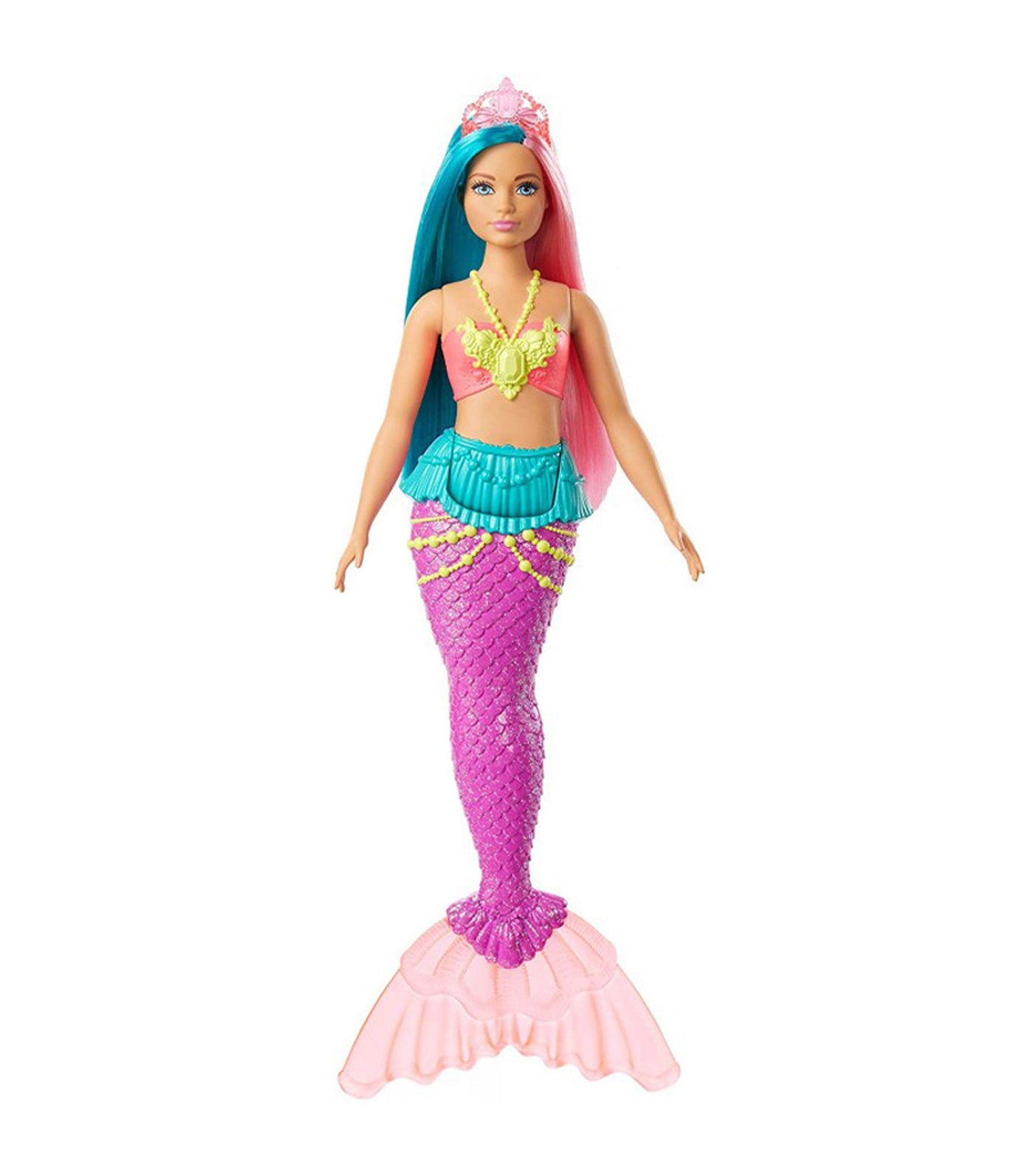 barbie® dreamtopia mermaid doll teal and pink hair