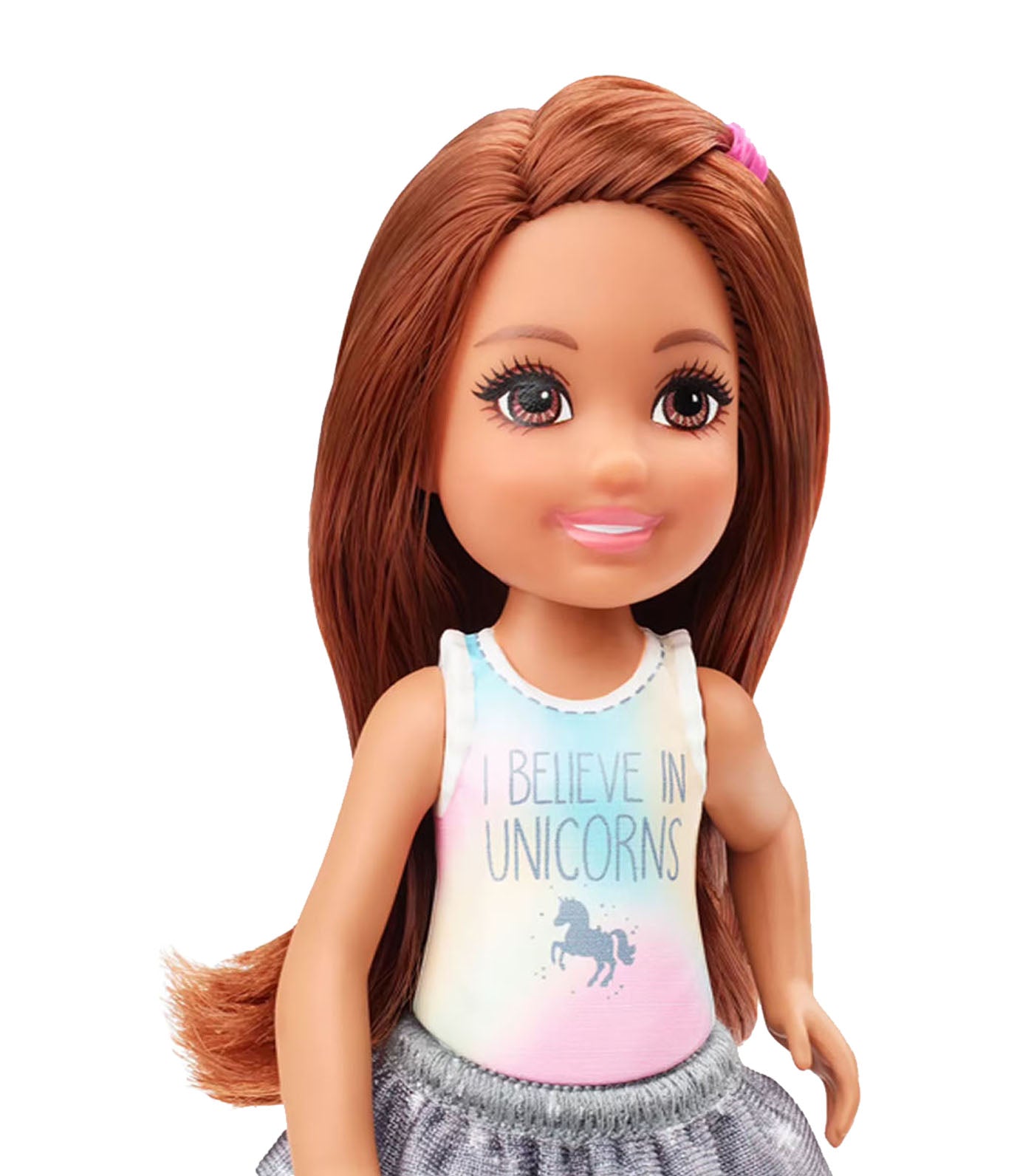 Club Chelsea™ Doll - Brunette with Unicorn Graphic and Star Skirt