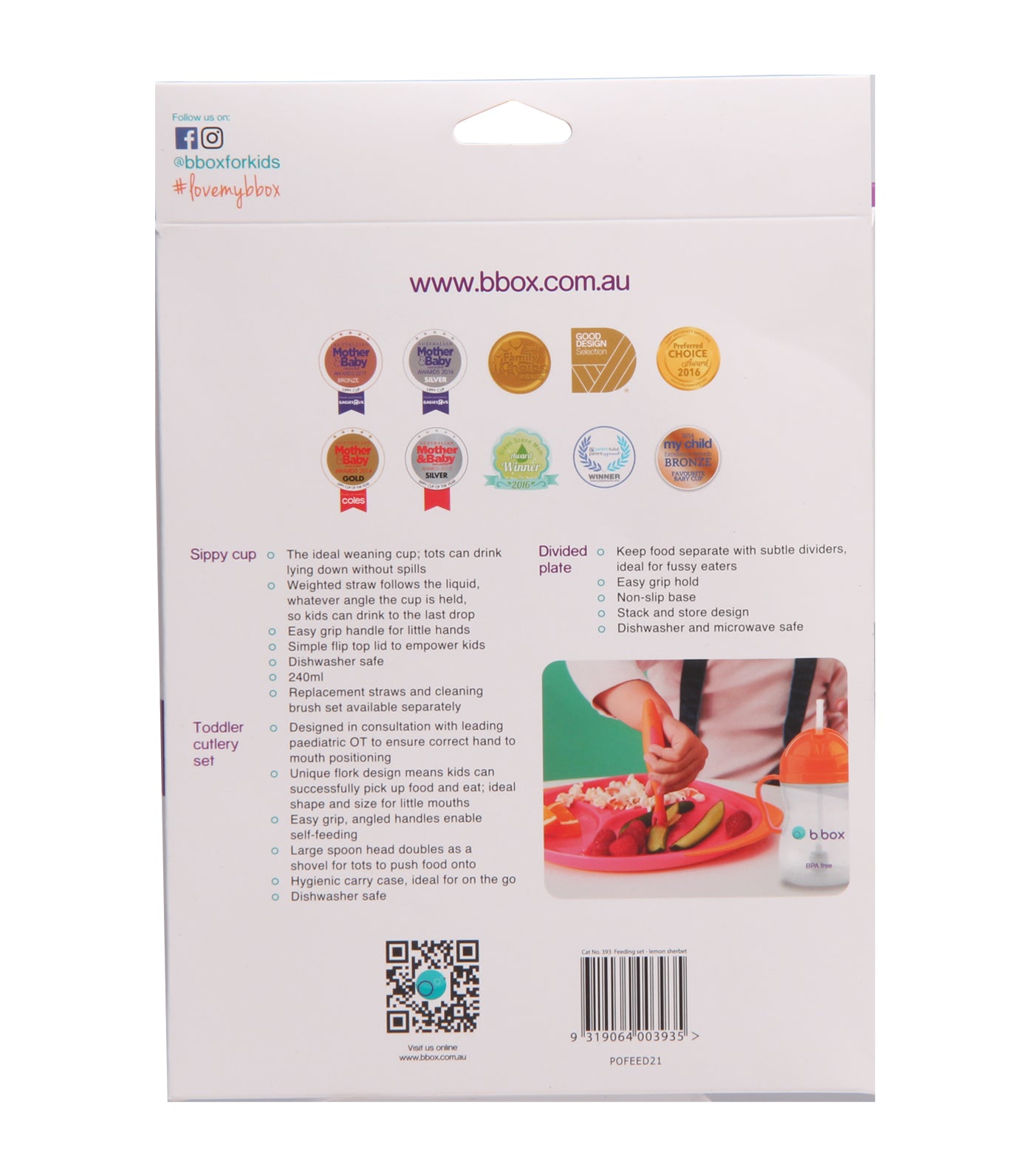 b. box feeding set lemon sherbet
