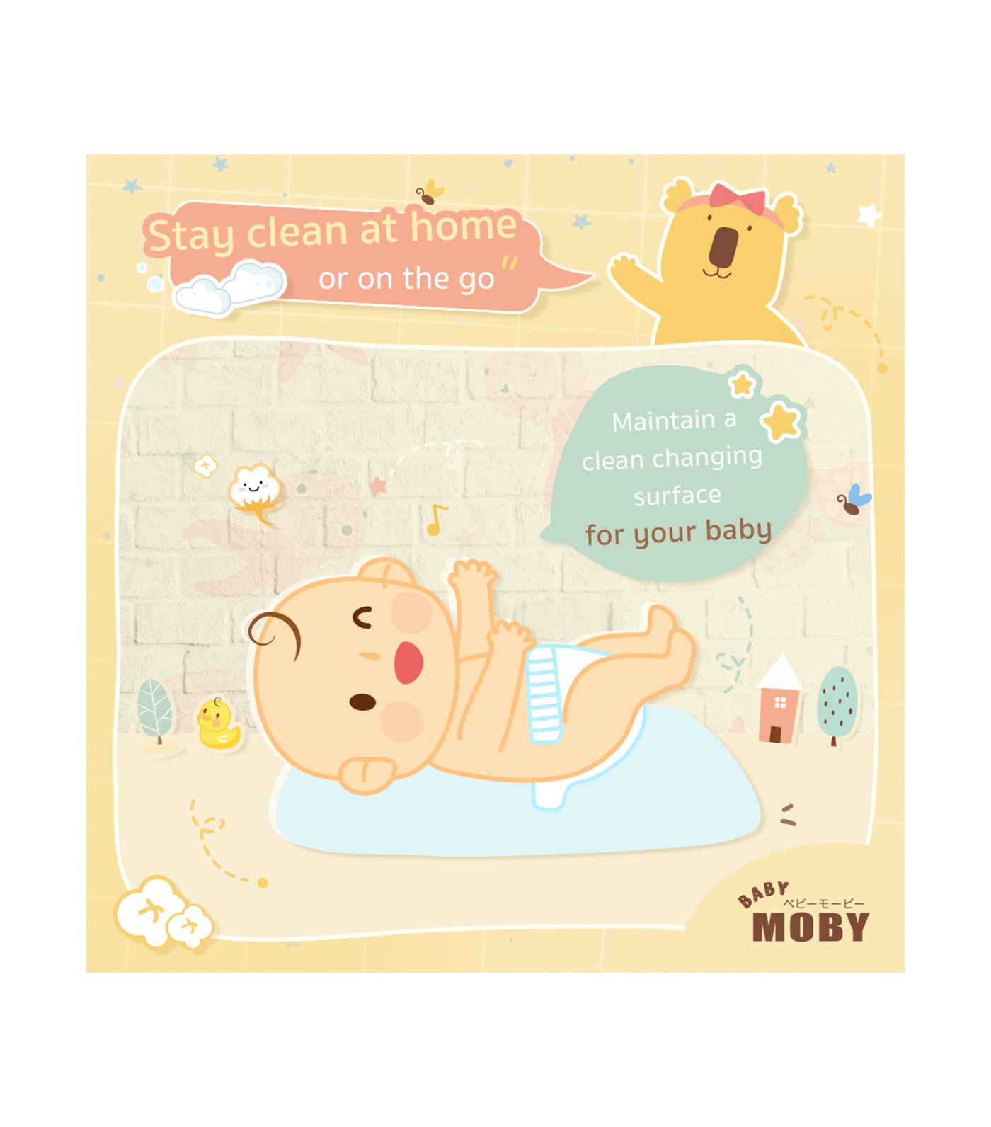 baby moby disposable changing mat / underpad