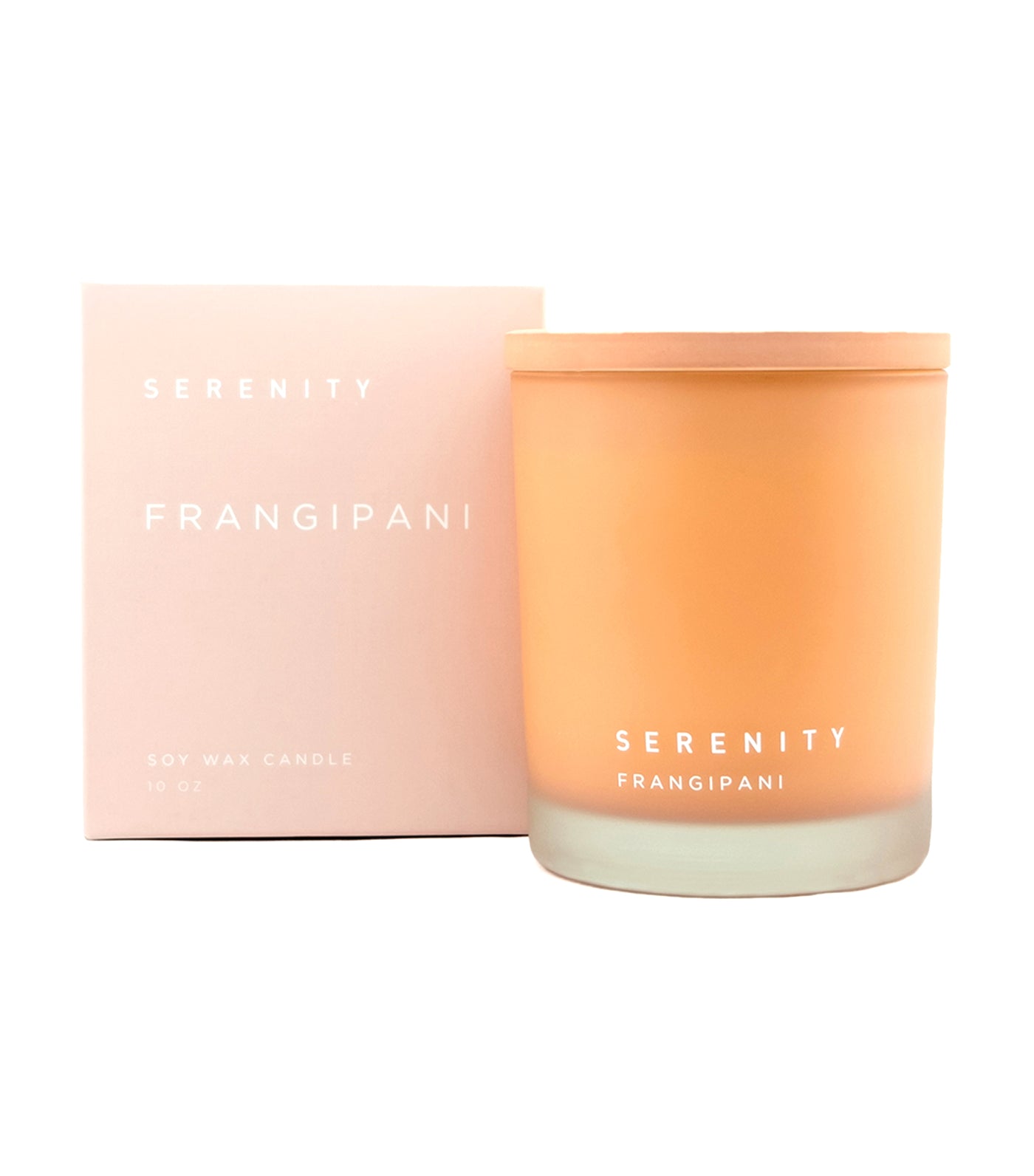 serenity frangipani soy wax candle