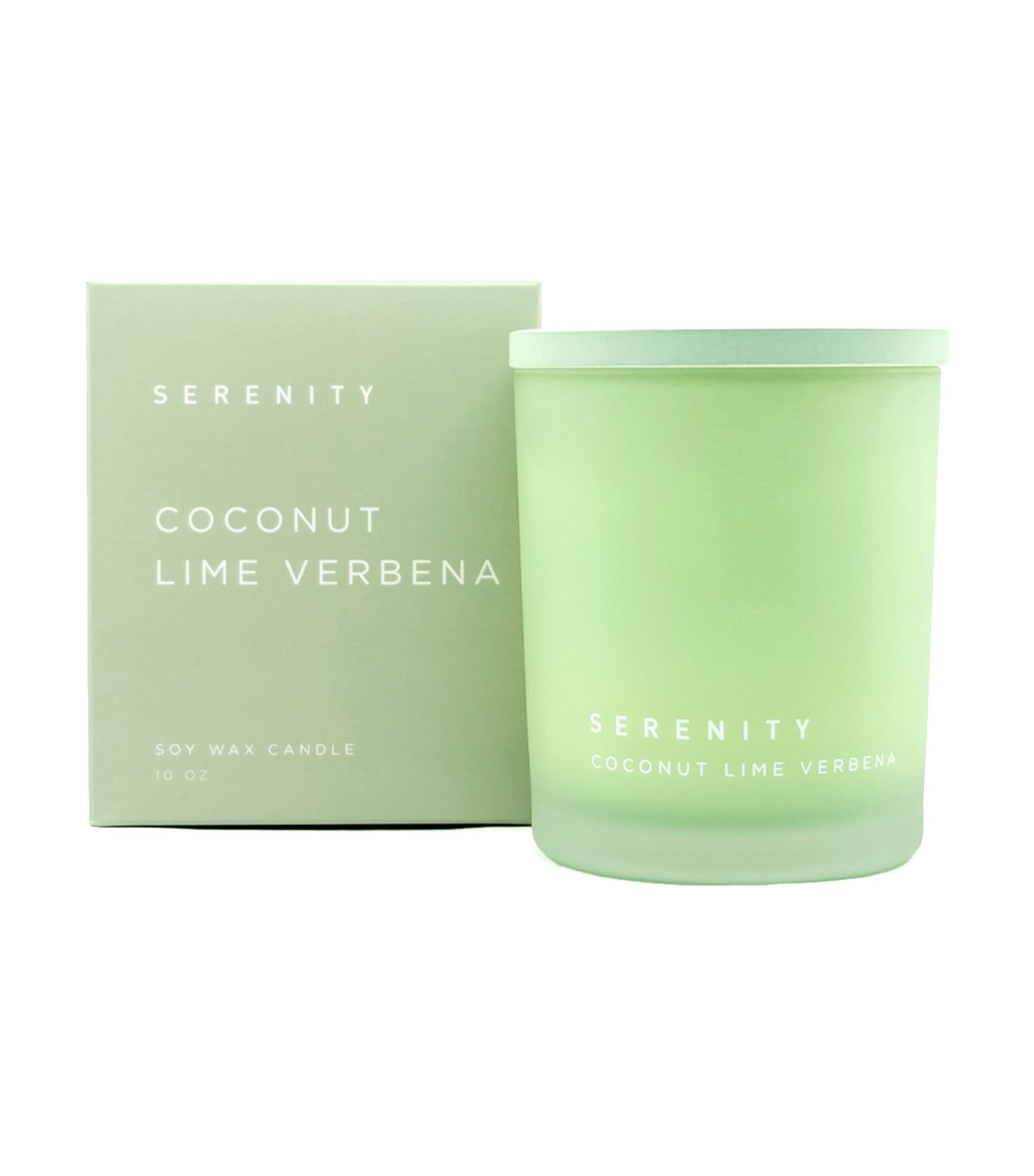 serenity coconut lime verbena soy wax candle