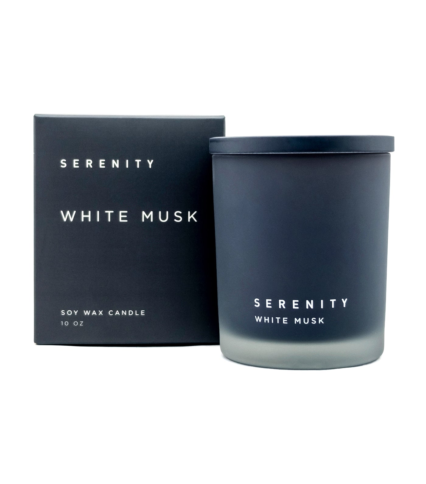 serenity white musk soy wax candle