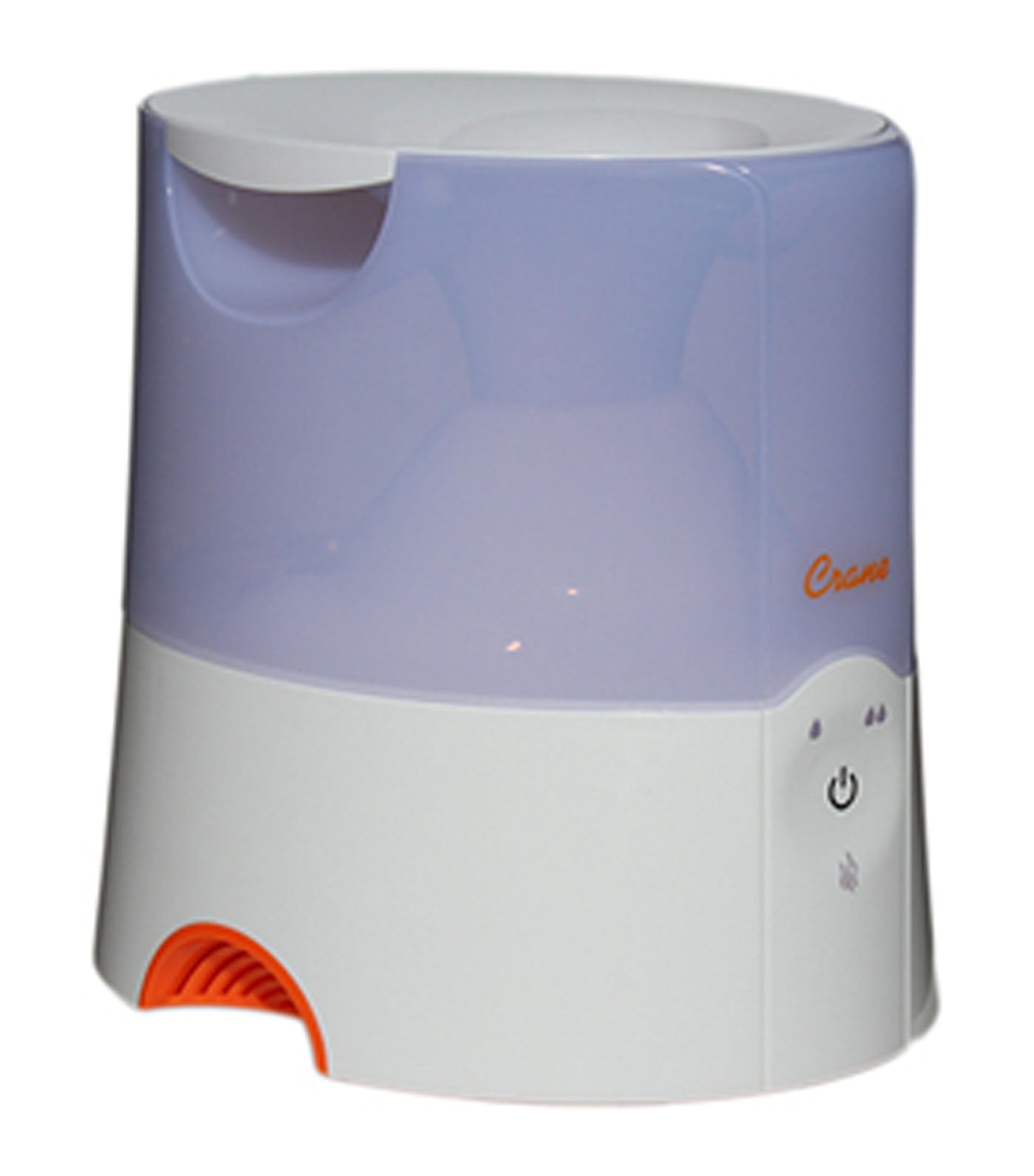 crane 2-in-1 warm mist humidifier and personal steam inhaler - white