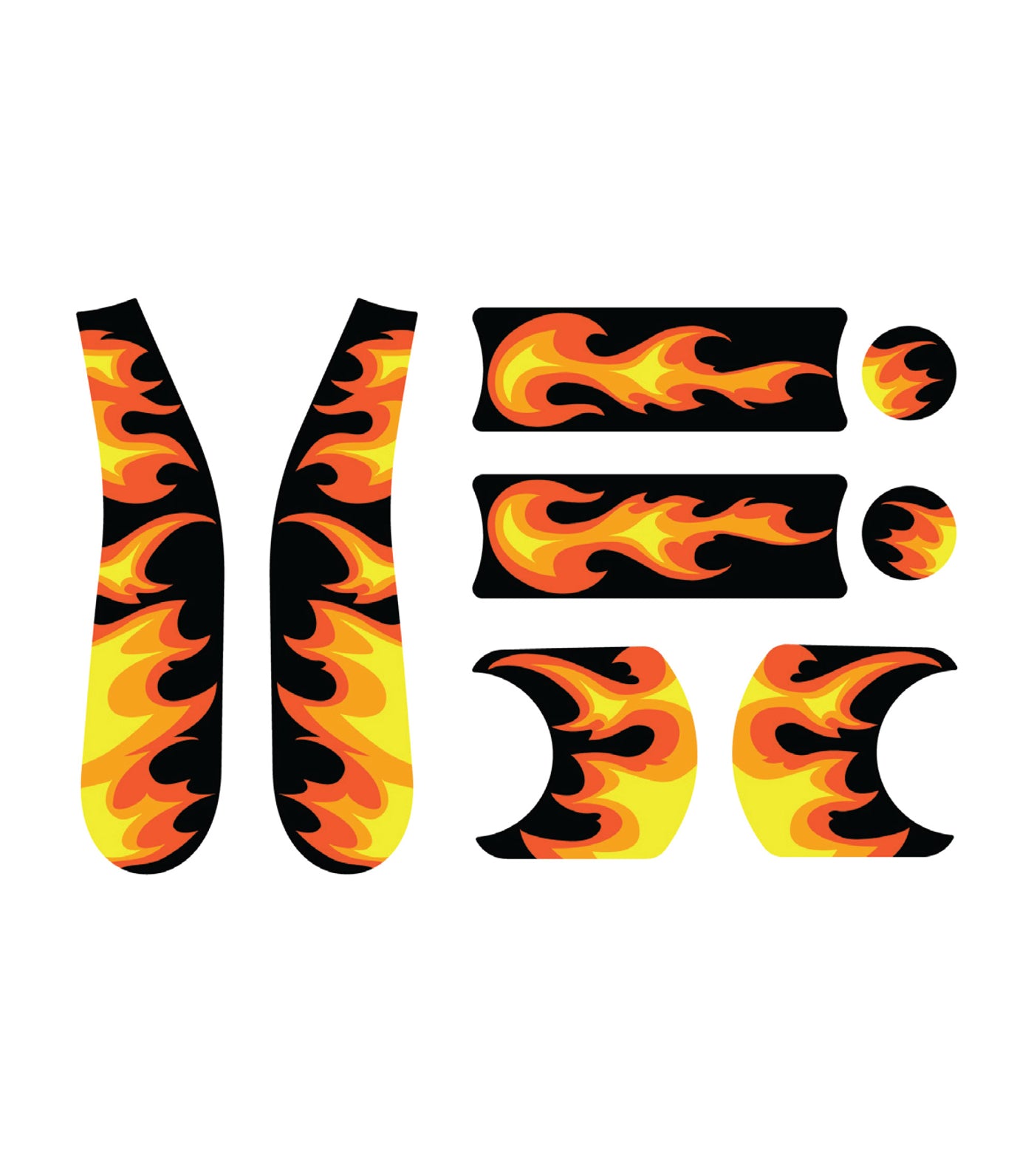 doona liki sticker set - flames