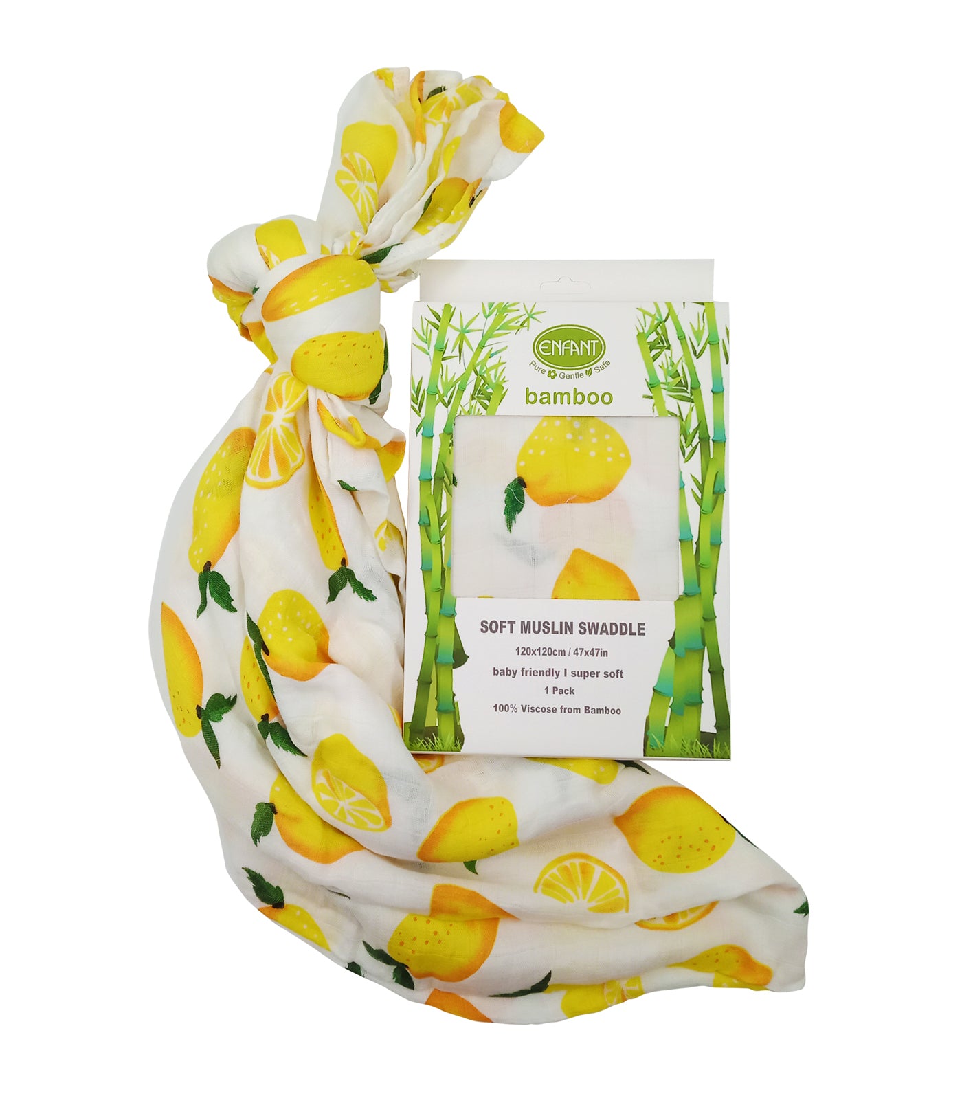 enfant multicolor bamboo muslin swaddle - assorted designs