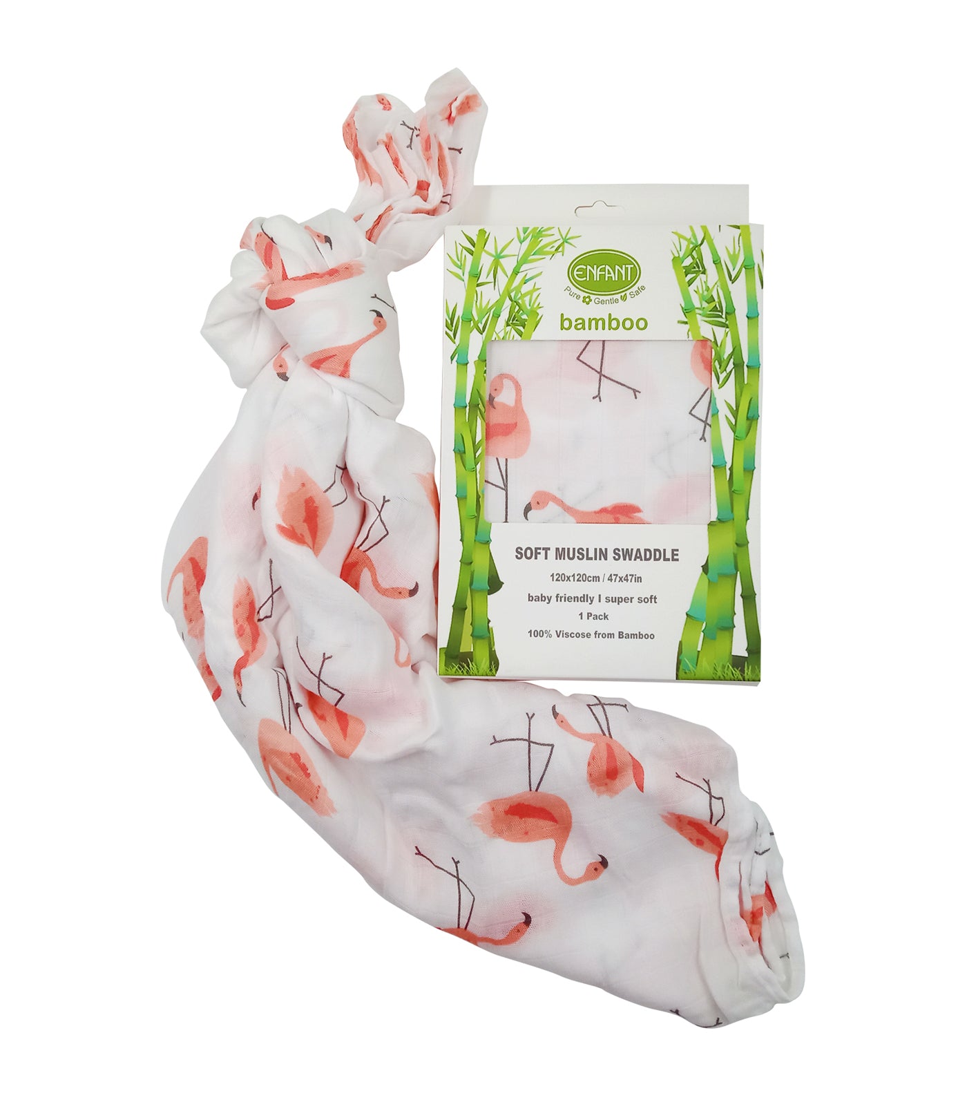enfant multicolor bamboo muslin swaddle - assorted designs
