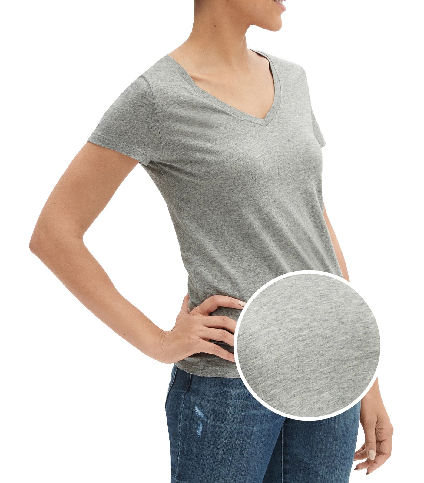 Favorite V-Neck T-Shirt Gray Heather