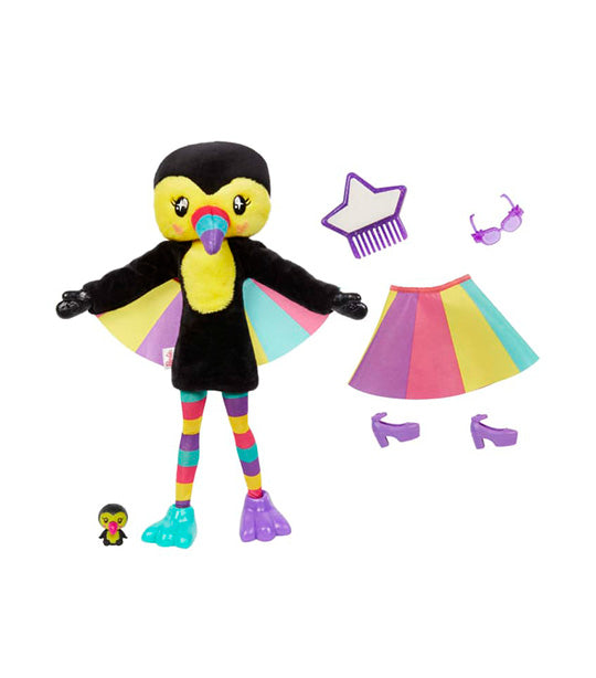 Cutie Reveal Jungle Series - Barbie® Doll with Penguin Plush