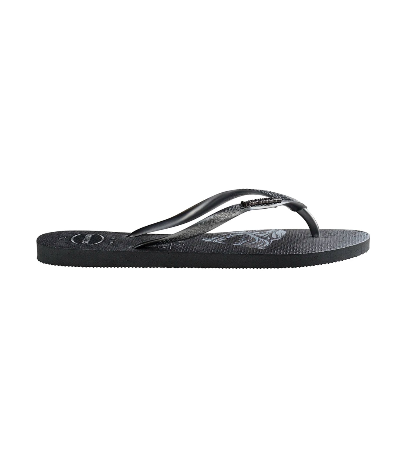 Havaianas Women's Slim Game of Thrones Flip Flops - New Graphite and Metallic Graphite