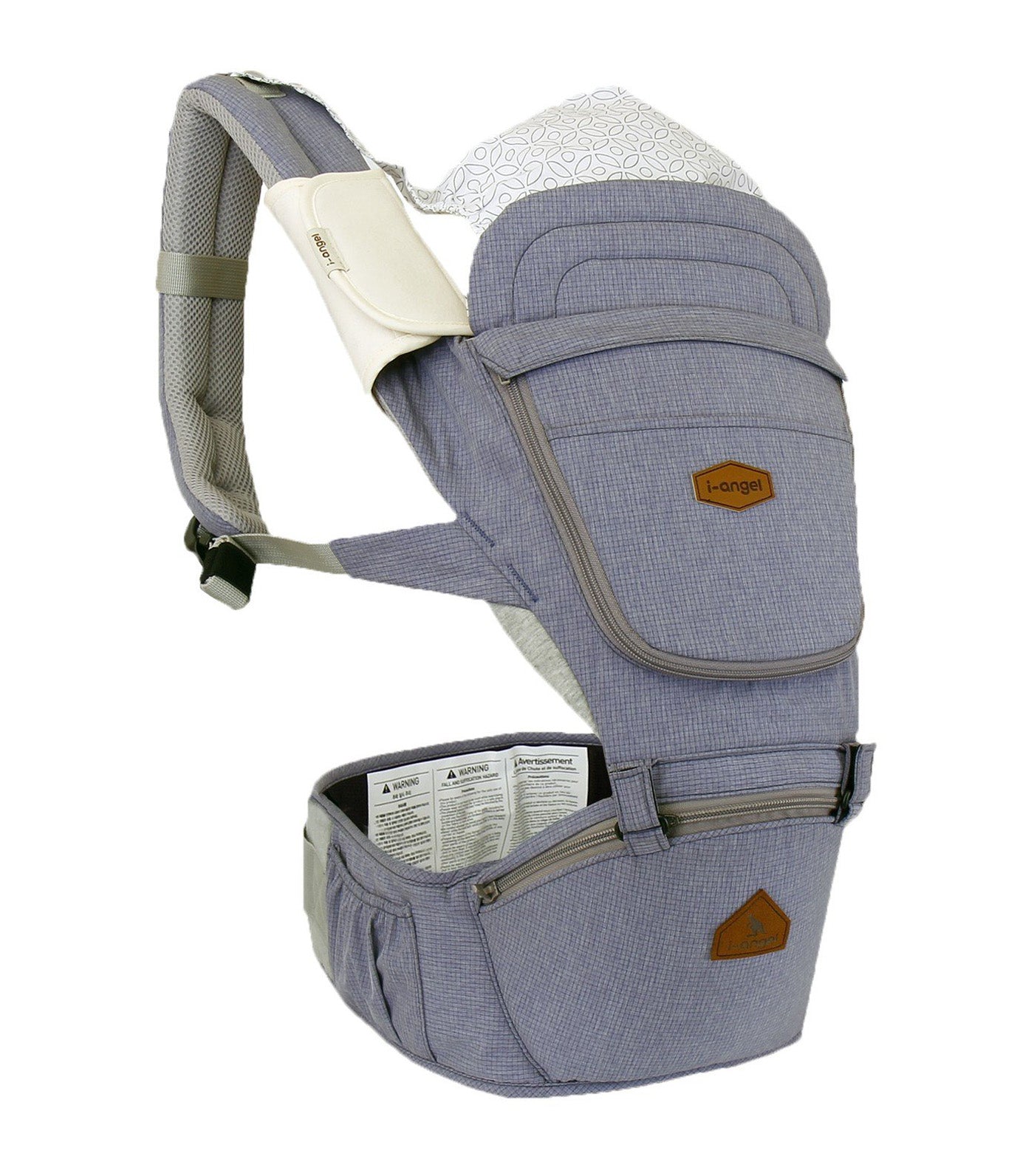 i-angel check navy light hipseat carrier