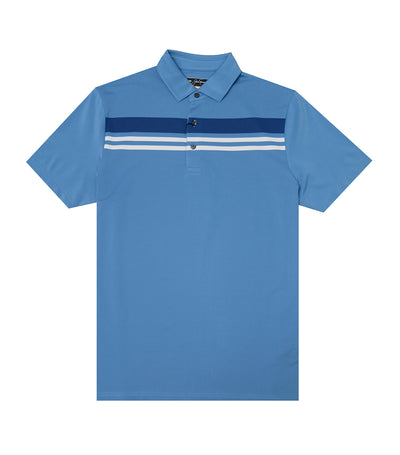 Engineered Chest Stripe Polo Silver Lake