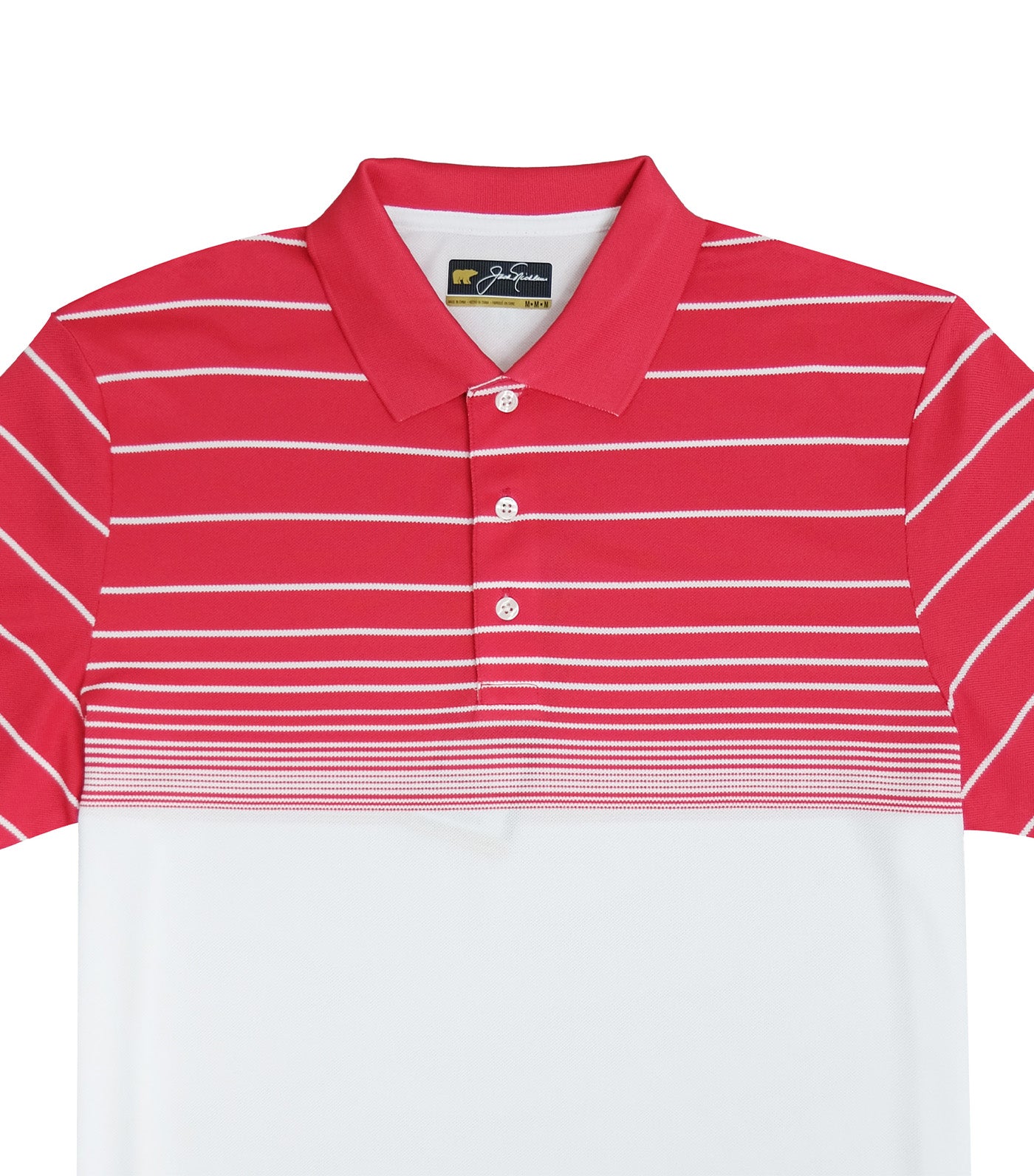 Pique Stripe Polo Red Flex