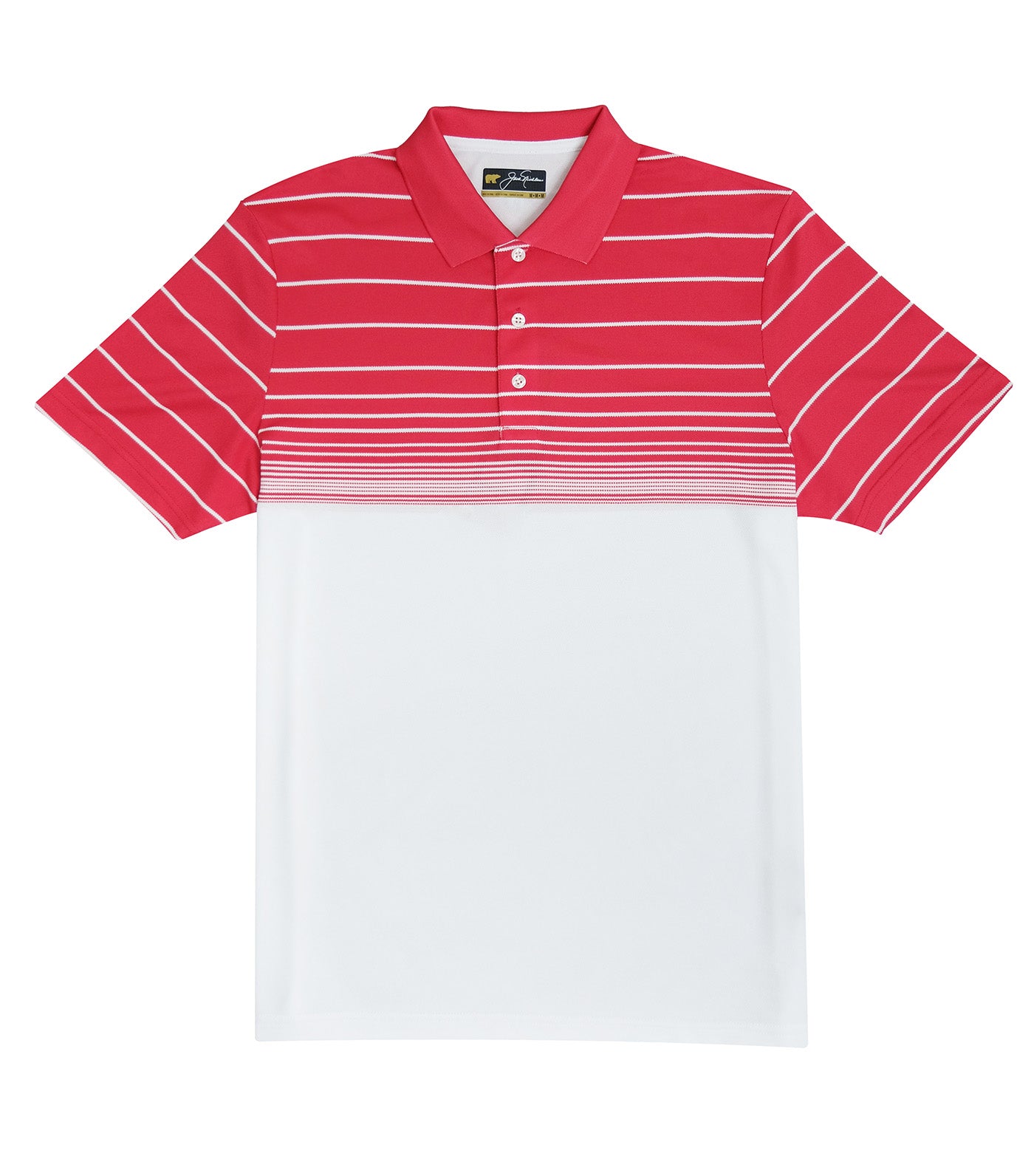 Pique Stripe Polo Red Flex