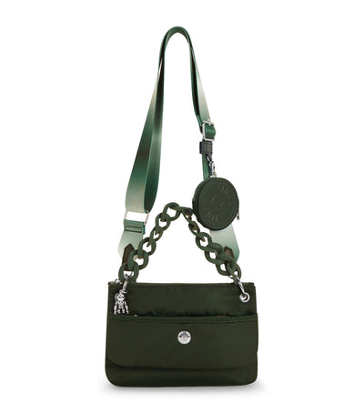 Kipling x Victoria Tang Kimmie Convertible Crossbody Bag Dark Emerald