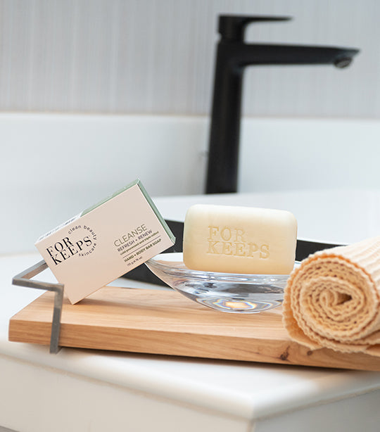 For Keeps Clean Beauty Skincare CLEANSE Hand + Body Bar Soap - 135g