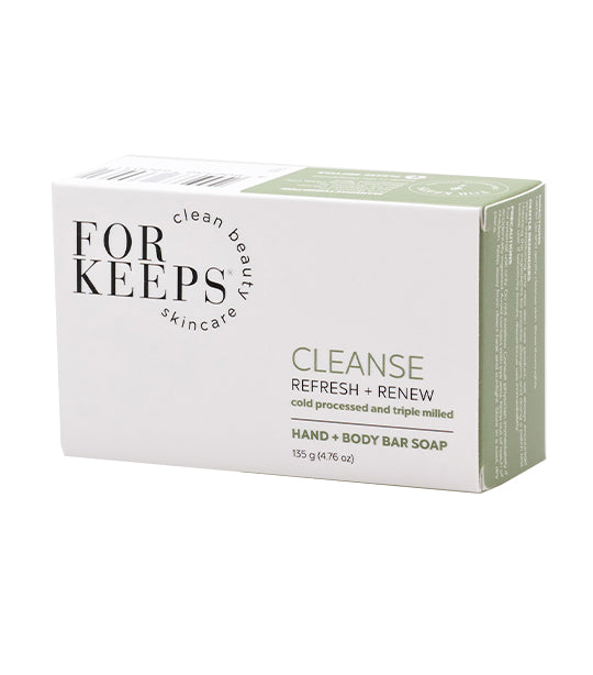 For Keeps Clean Beauty Skincare CLEANSE Hand + Body Bar Soap - 135g