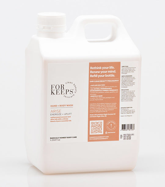 For Keeps Clean Beauty Skincare ARISE Hand + Body Wash Refill - 1L